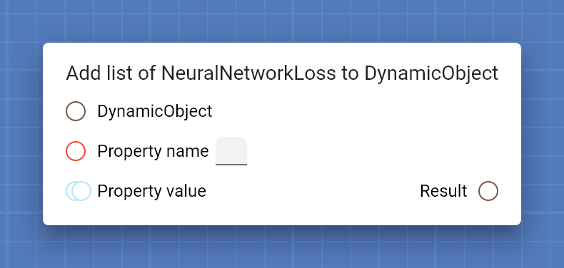 "Add list of NeuralNetworkLoss to DynamicObject" card