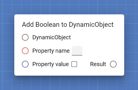 "Add Boolean to DynamicObject" card