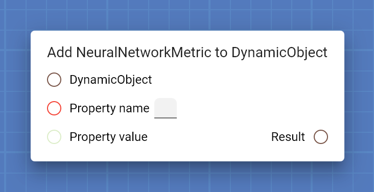 "Add NeuralNetworkMetric to DynamicObject" card