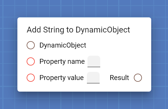 "Add String to DynamicObject" card