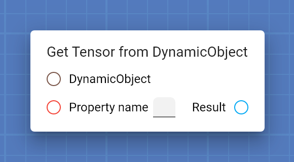 "Get Tensor from DynamicObject" card