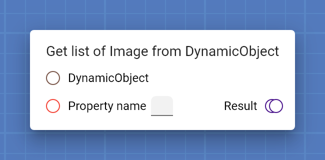 "Get list of Image from DynamicObject" card