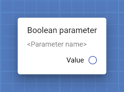 "Boolean parameter" card