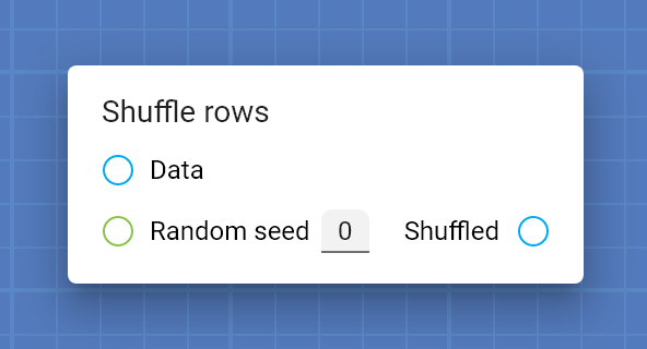 "Shuffle rows" card