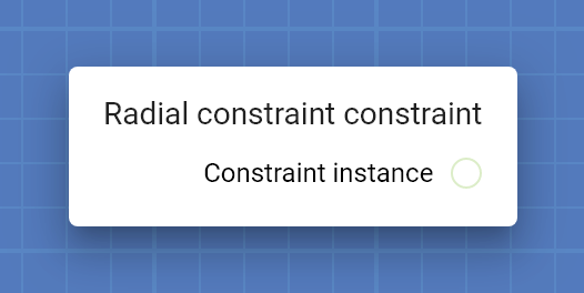 "Radial constraint constraint" card