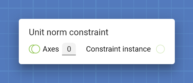 "Unit norm constraint" card