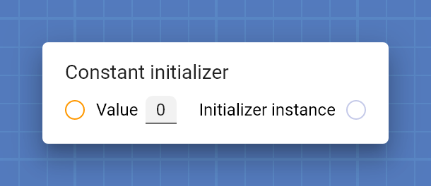 "Constant initializer" card