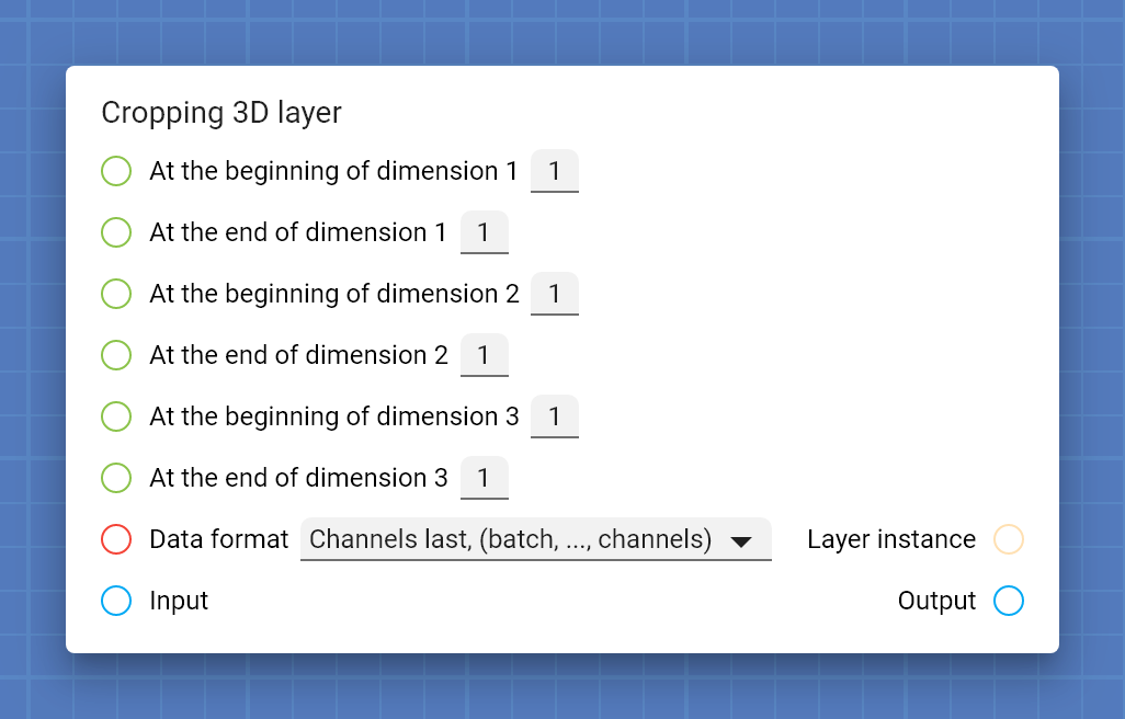 "Cropping 3D layer" card