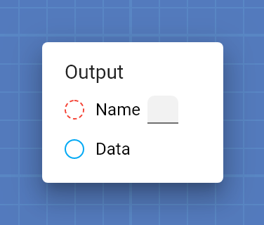 "Output" card